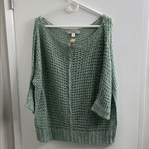 Decree  Women's Mint V-Neck Sweater